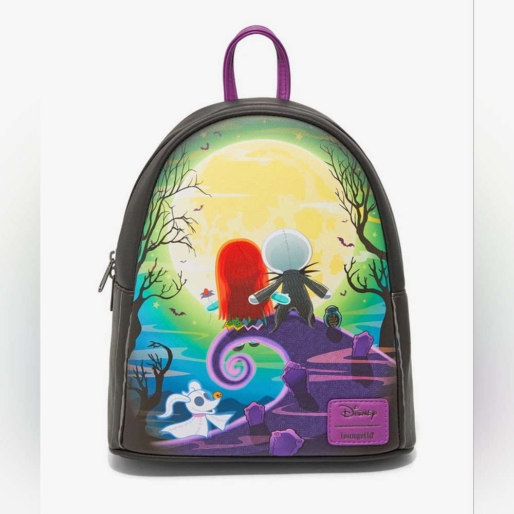 Loungefly The Nightmare Before Christmas Jack & Sally Doll Mini Backpack